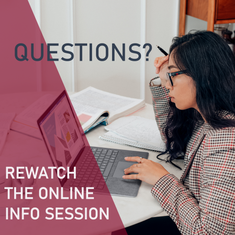 Rewatch our online info session